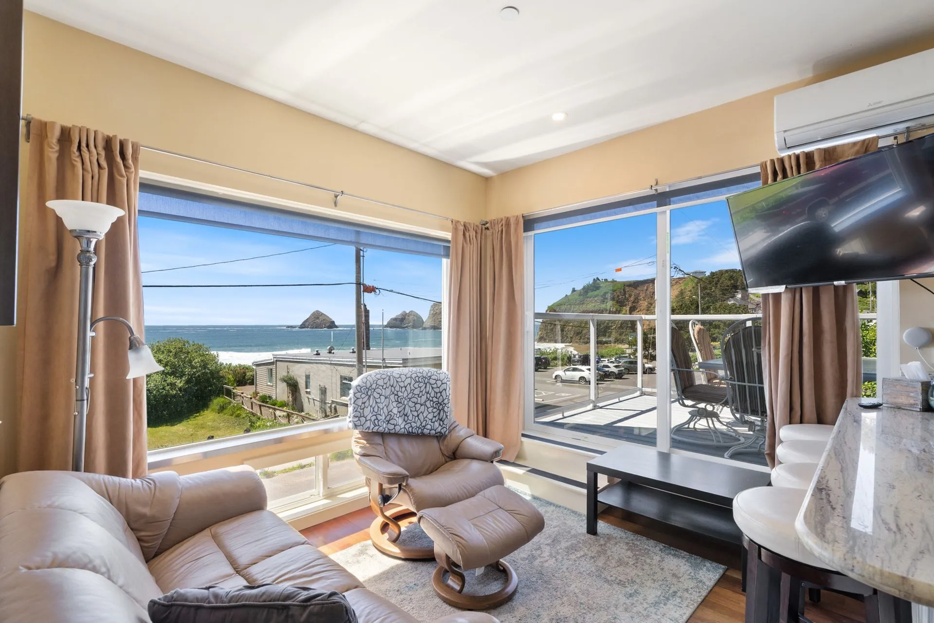 Room 5 living area with ocean views